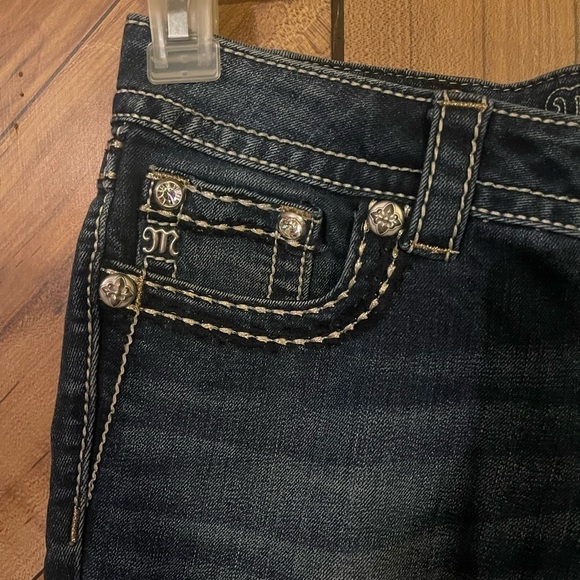 Miss Me Women’s 27 Signature Rise Skinny Bling Blue Jeans - Picture 5 of 14